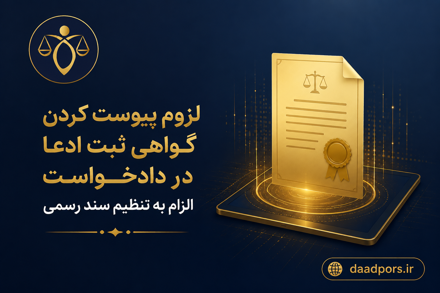 لزوم پیوست کردن گواهی ثبت ادعا در دادخواست الزام به تنظیم سند رسمی